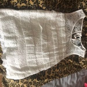 Ann Taylor White Lace shirt